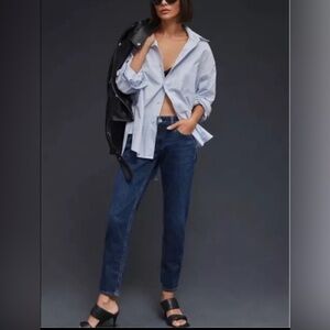 Rag & Bone Dre Low Rise Slim Boyfriend Jeans in Bianca Size 25